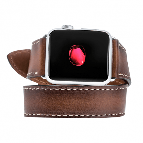 Apple Watch-bandje van echt leer in Double Tour-stijl - DT
