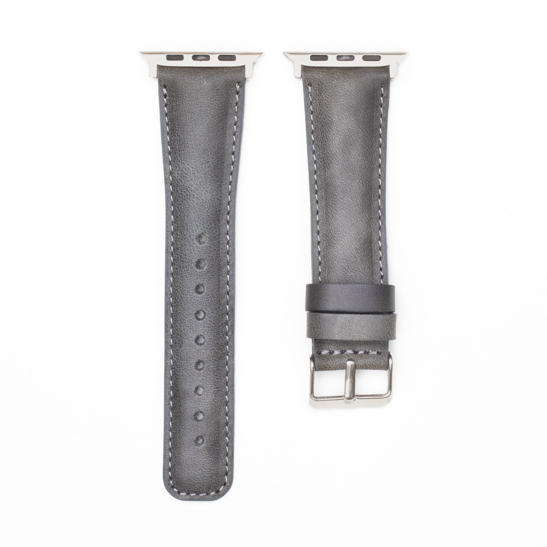 Leren Apple Watch Bandje - Rustiek Grijs - Oblac