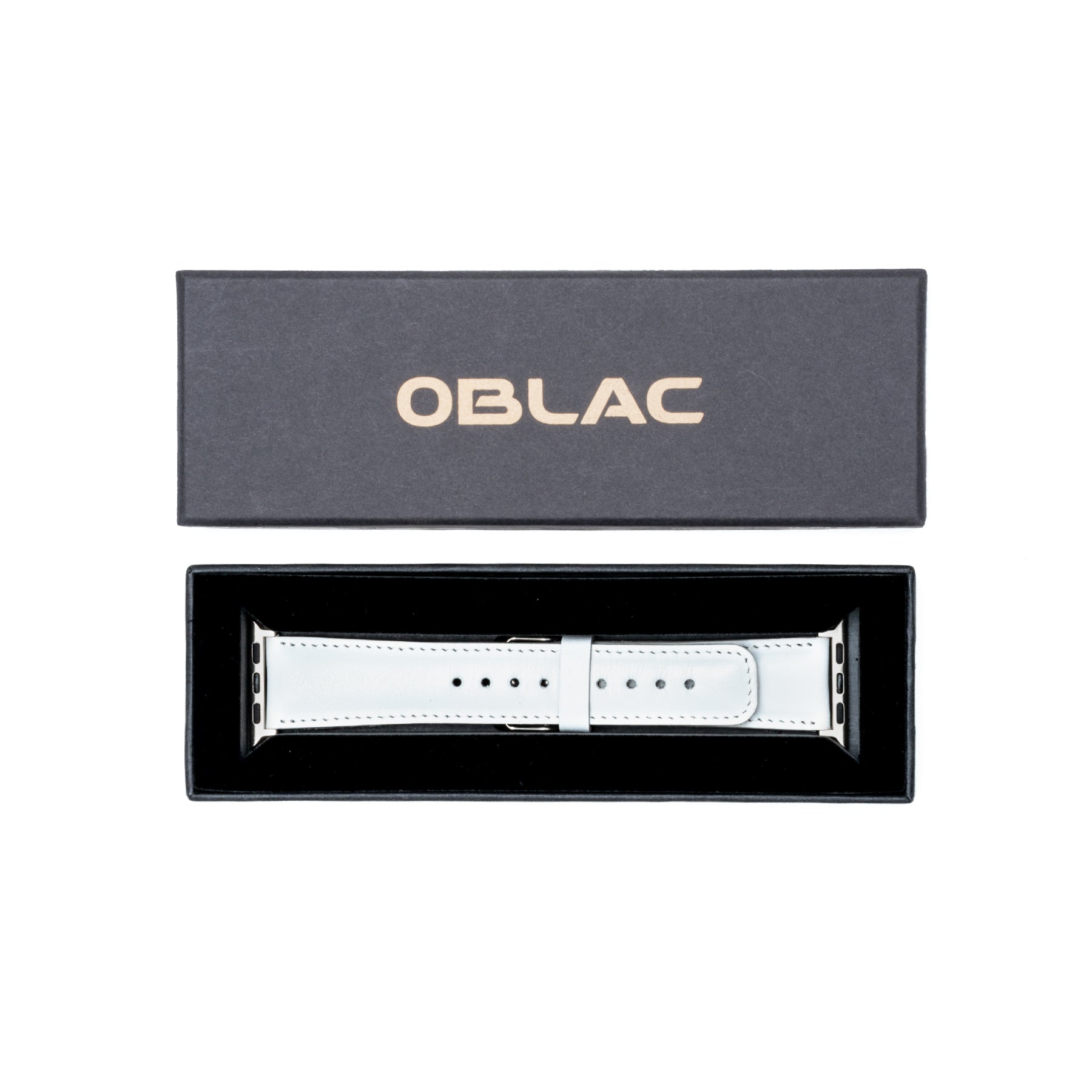 Leren Bandje Apple Watch - Sneeuw Wit - Oblac