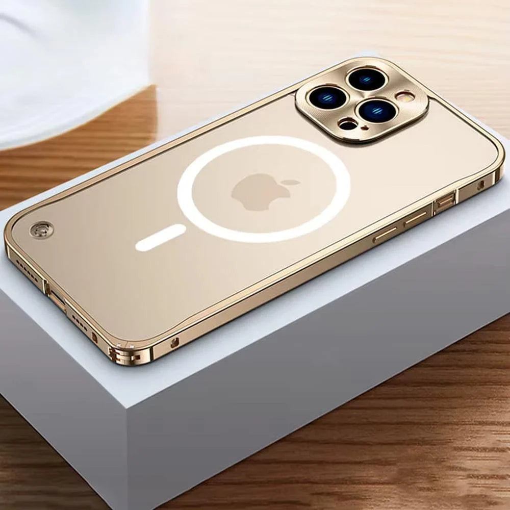 iPhone-Hoesje Met Metaalglans Frame en Matte Achterkant