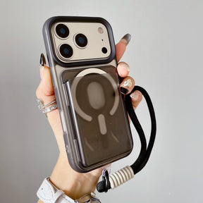 iPhone-hoesje met ruimte voor pasjes en een handige polsband