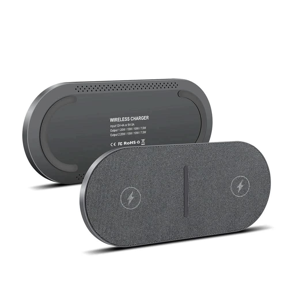Draadloos Laadstation 40 W Met Dual Snelladen Qi-Compatibel