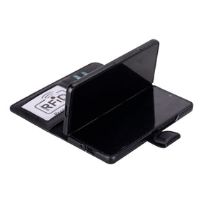 Niet-afneembare leren portemonneehoes voor de Samsung Galaxy Z Fold 5