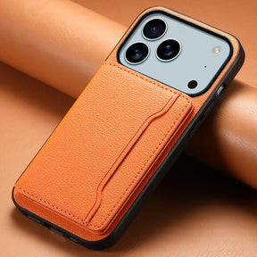 Vegan Leren iPhone Hoesje Met Kaartvak