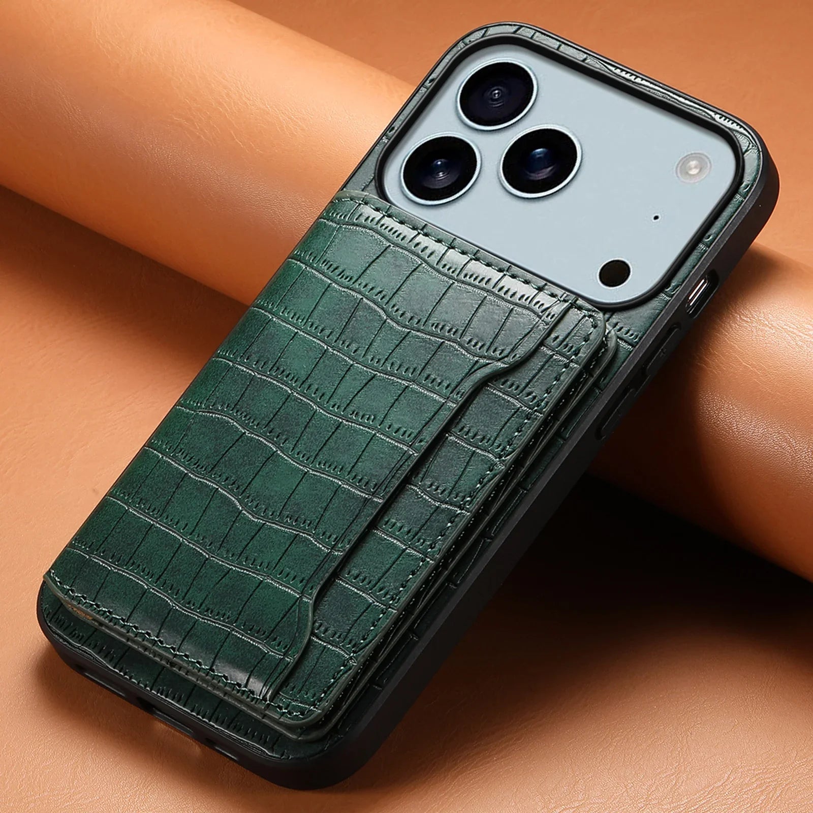 Vegan Leren iPhone Hoesje Met Kaartvak