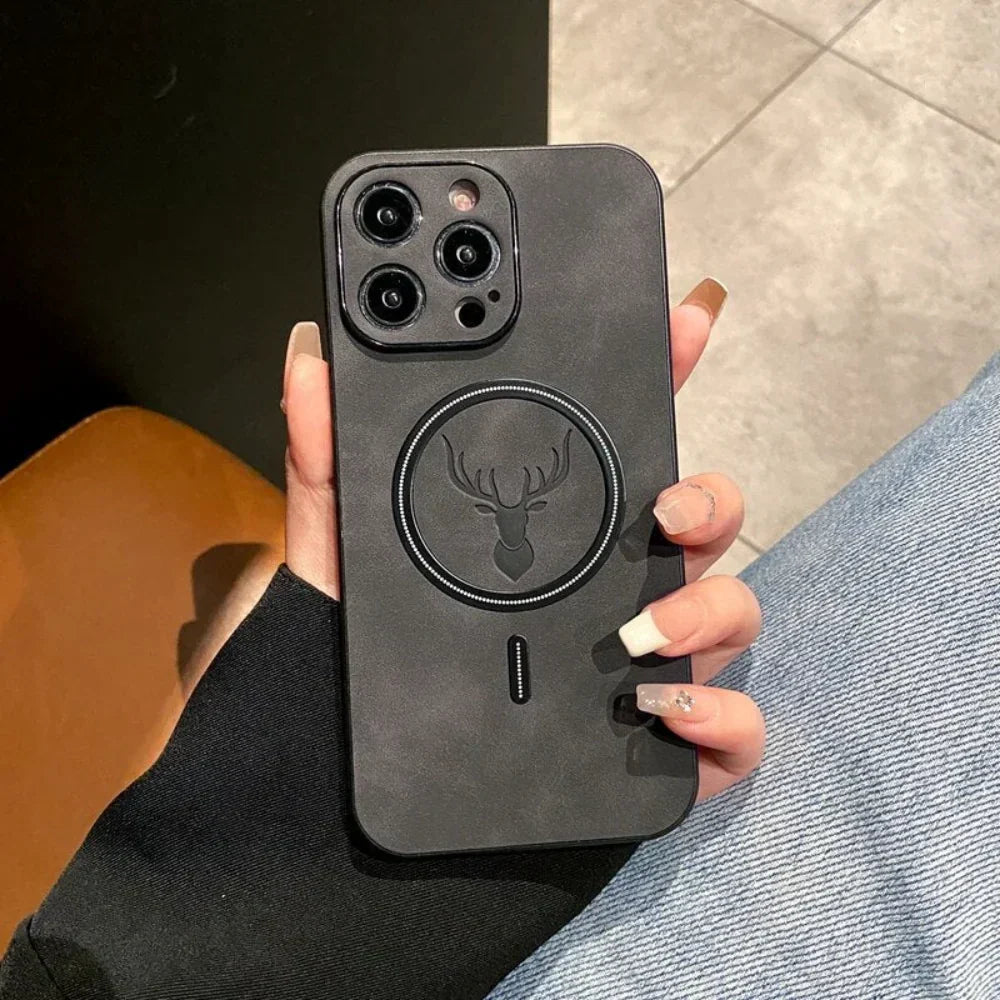 Slank MagSafe-Hoesje Voor iPhone Met Textuur