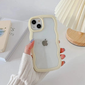 Volledig overzicht van het iPhone hoesje met zacht lijnendessin