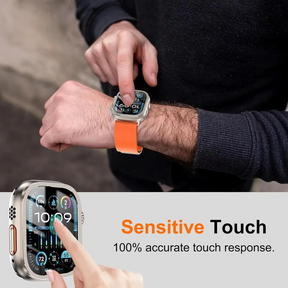 Heldere schermbescherming voor een modern smartwatch