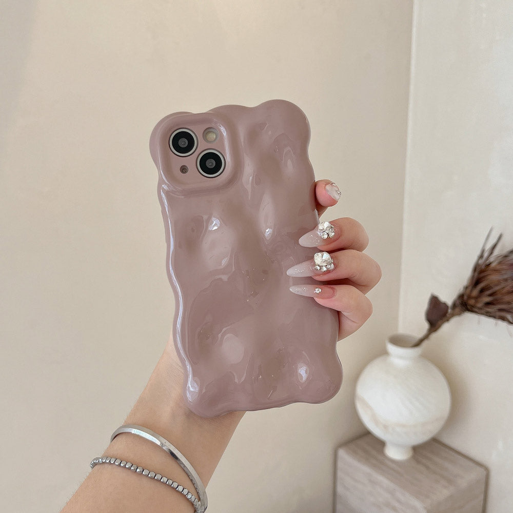 Achterzijde van het telefoonhoesje met 3D-textuur