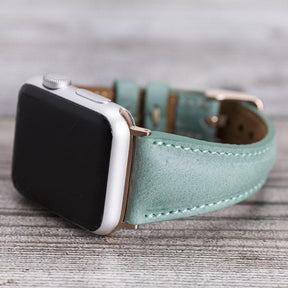 Klassieke, slanke Apple Watch-band van echt leer