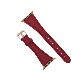 Klassieke, slanke Apple Watch-band van echt leer