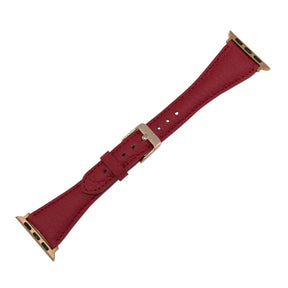 Klassieke, slanke Apple Watch-band van echt leer