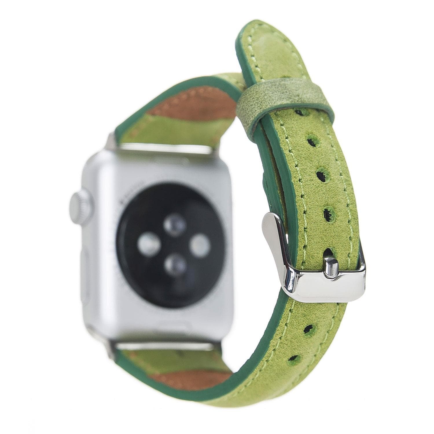 Klassieke, slanke Apple Watch-band van echt leer
