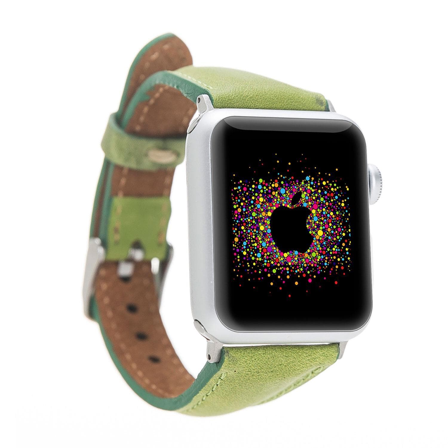 Klassieke, slanke Apple Watch-band van echt leer
