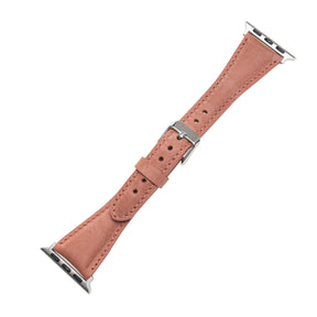 Klassieke, slanke Apple Watch-band van echt leer