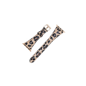 Klassieke, slanke Apple Watch-band van echt leer