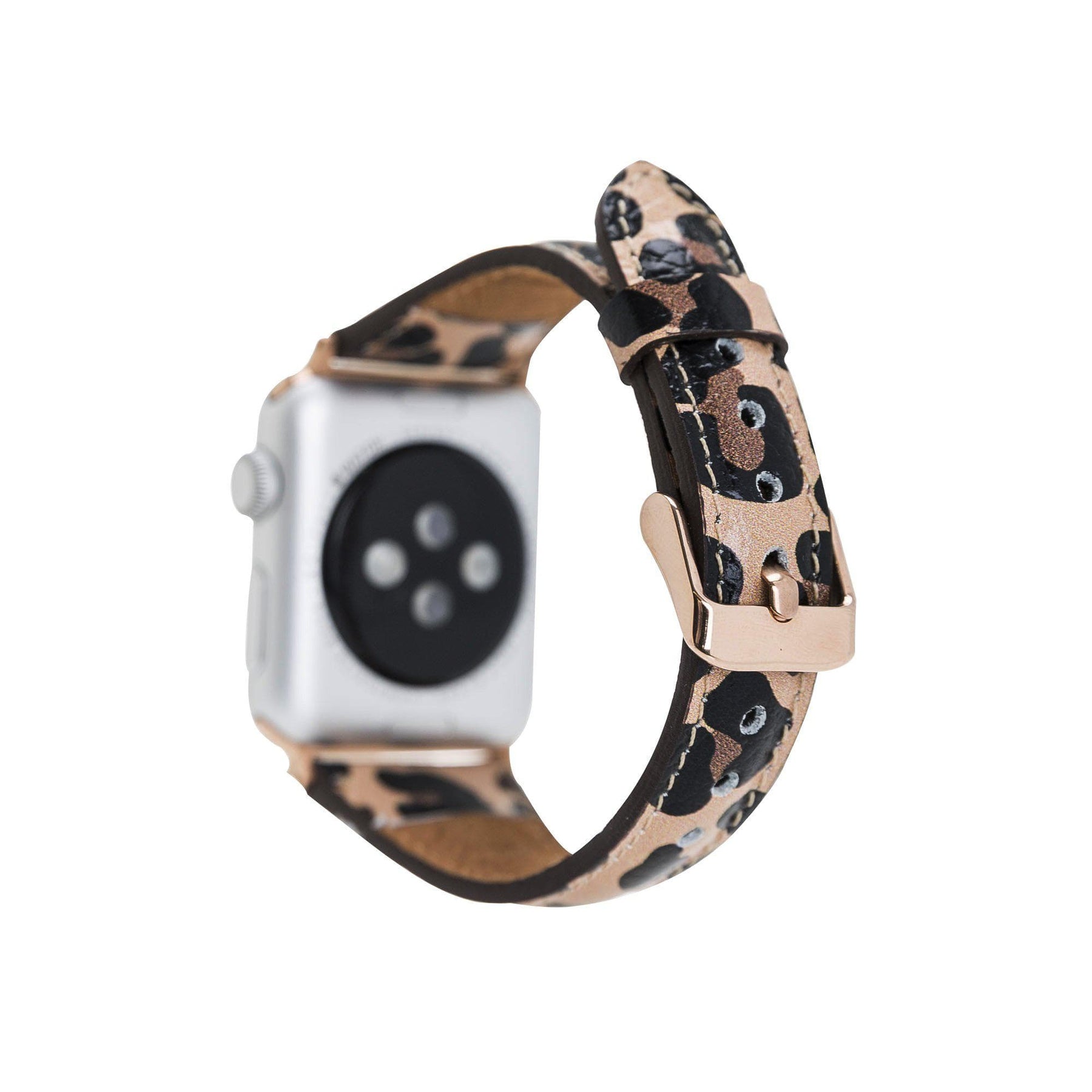 Klassieke, slanke Apple Watch-band van echt leer