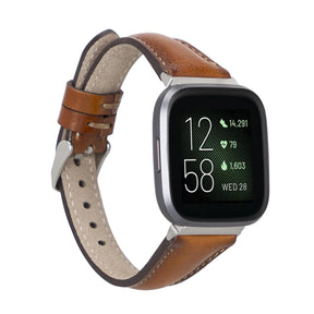 Klassieke, slanke Apple Watch-band van echt leer