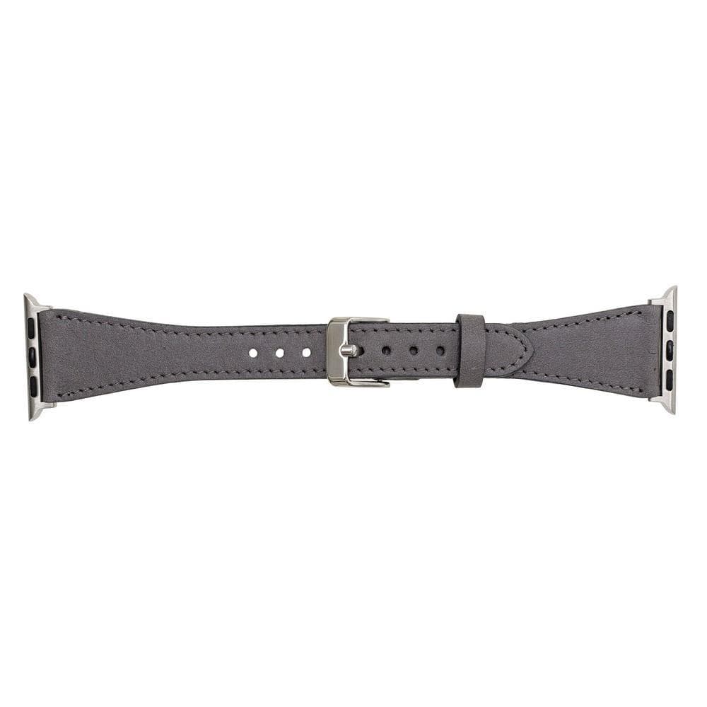 Klassieke, slanke Apple Watch-band van echt leer