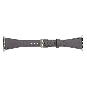 Klassieke, slanke Apple Watch-band van echt leer