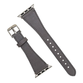 Klassieke, slanke Apple Watch-band van echt leer