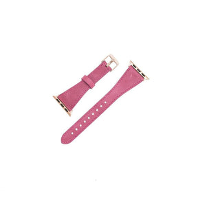 Klassieke, slanke Apple Watch-band van echt leer