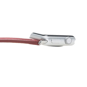 Klassieke, slanke Apple Watch-band van echt leer