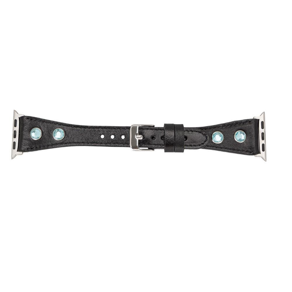Klassieke, slanke Apple Watch-band van echt leer