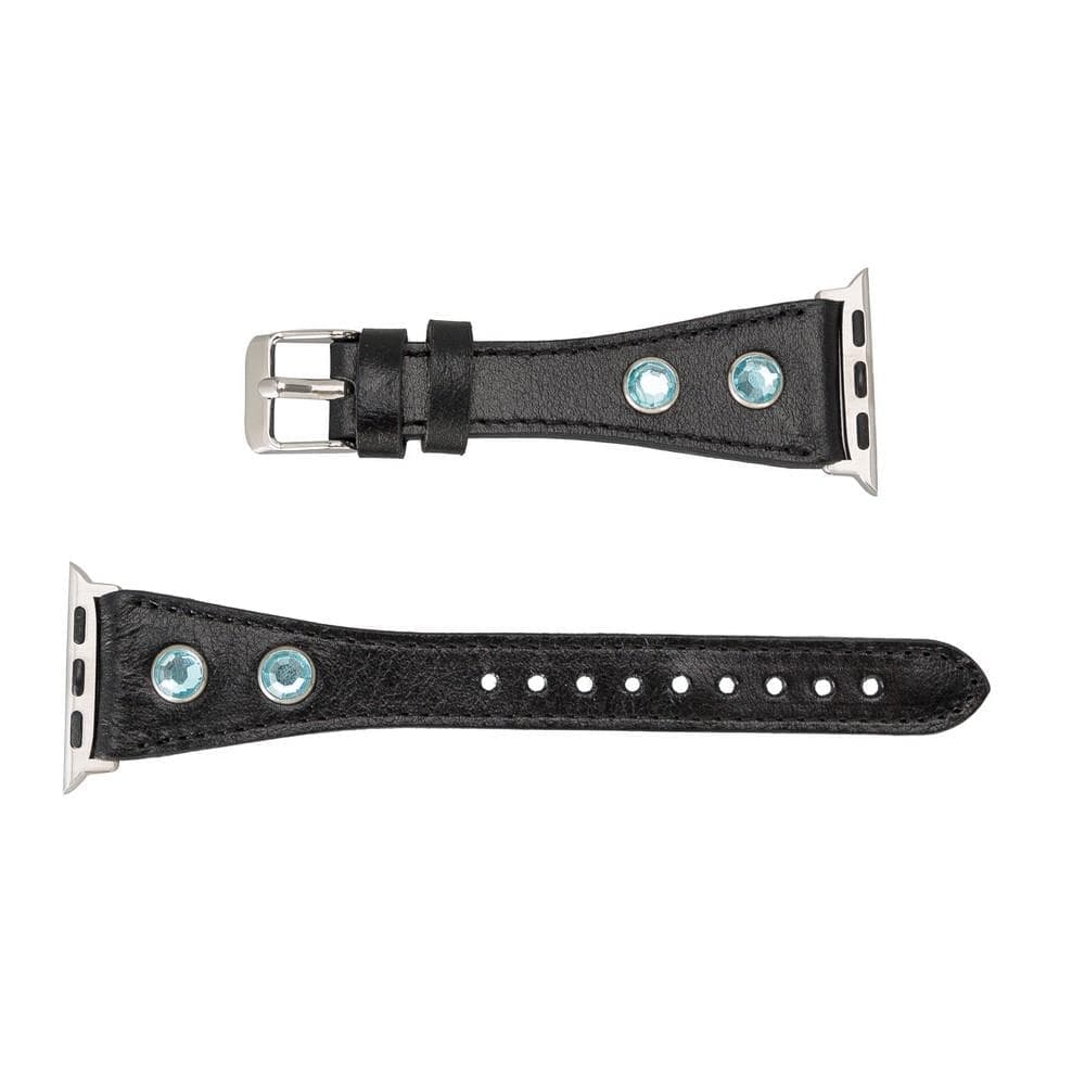 Klassieke, slanke Apple Watch-band van echt leer