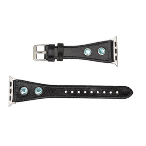 Klassieke, slanke Apple Watch-band van echt leer