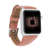 Klassieke, slanke Apple Watch-band van echt leer
