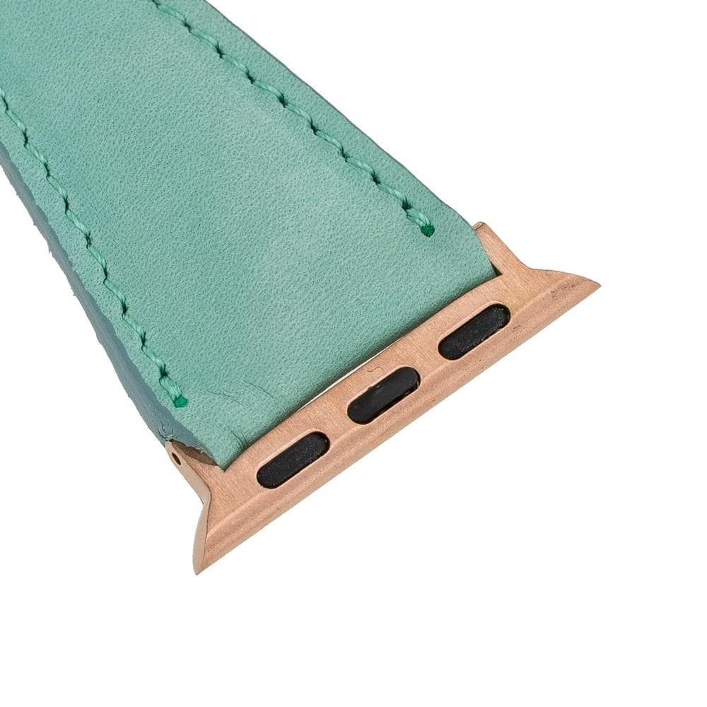 Klassieke, slanke Apple Watch-band van echt leer