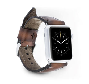 Apple Watch-bandje in klassieke stijl van echt leer