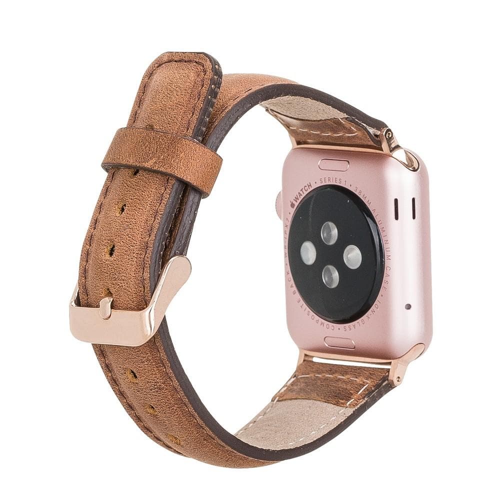 Apple Watch-bandje in klassieke stijl van echt leer