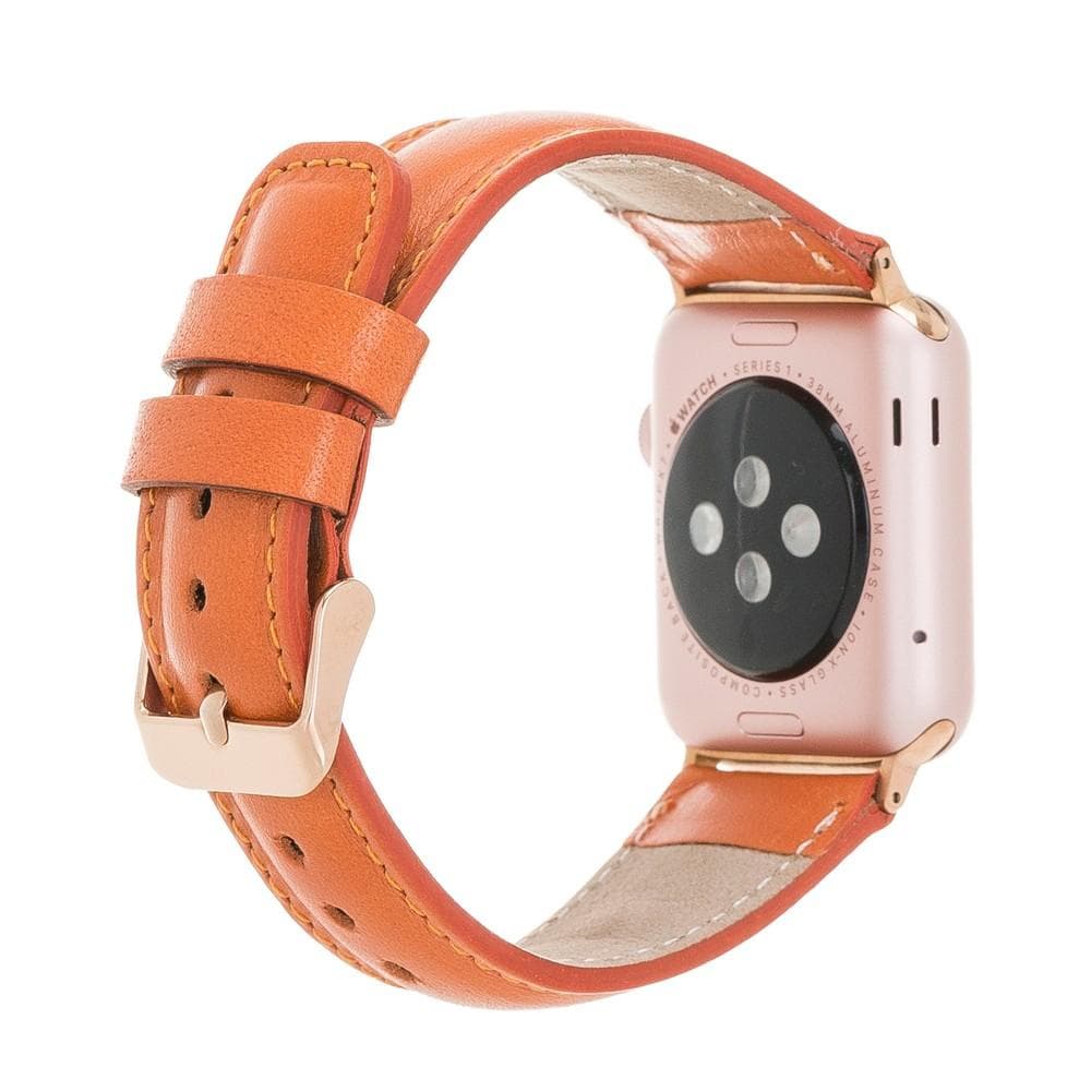 Apple Watch-bandje in klassieke stijl van echt leer