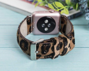 Apple Watch-bandje in klassieke stijl van echt leer