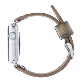 Apple Watch-bandje in klassieke stijl van echt leer