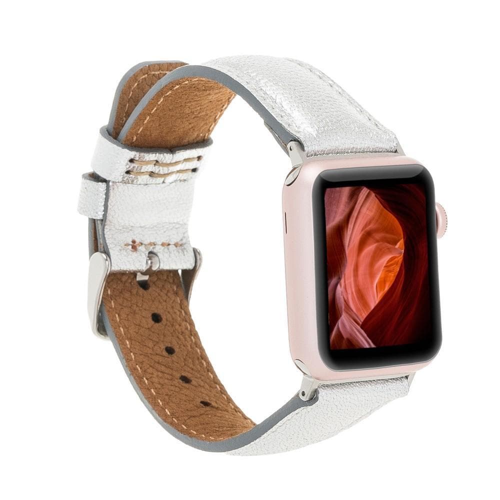 Apple Watch-bandje in klassieke stijl van echt leer