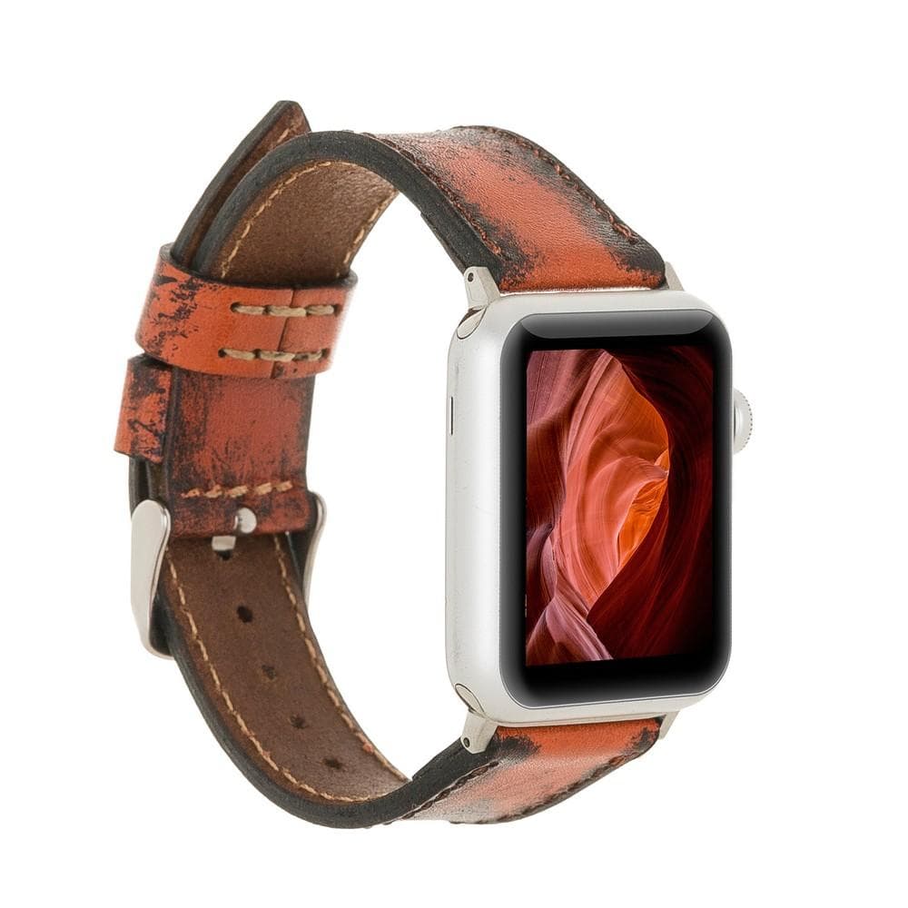 Apple Watch-bandje in klassieke stijl van echt leer