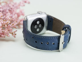 Apple Watch-bandje in klassieke stijl van echt leer