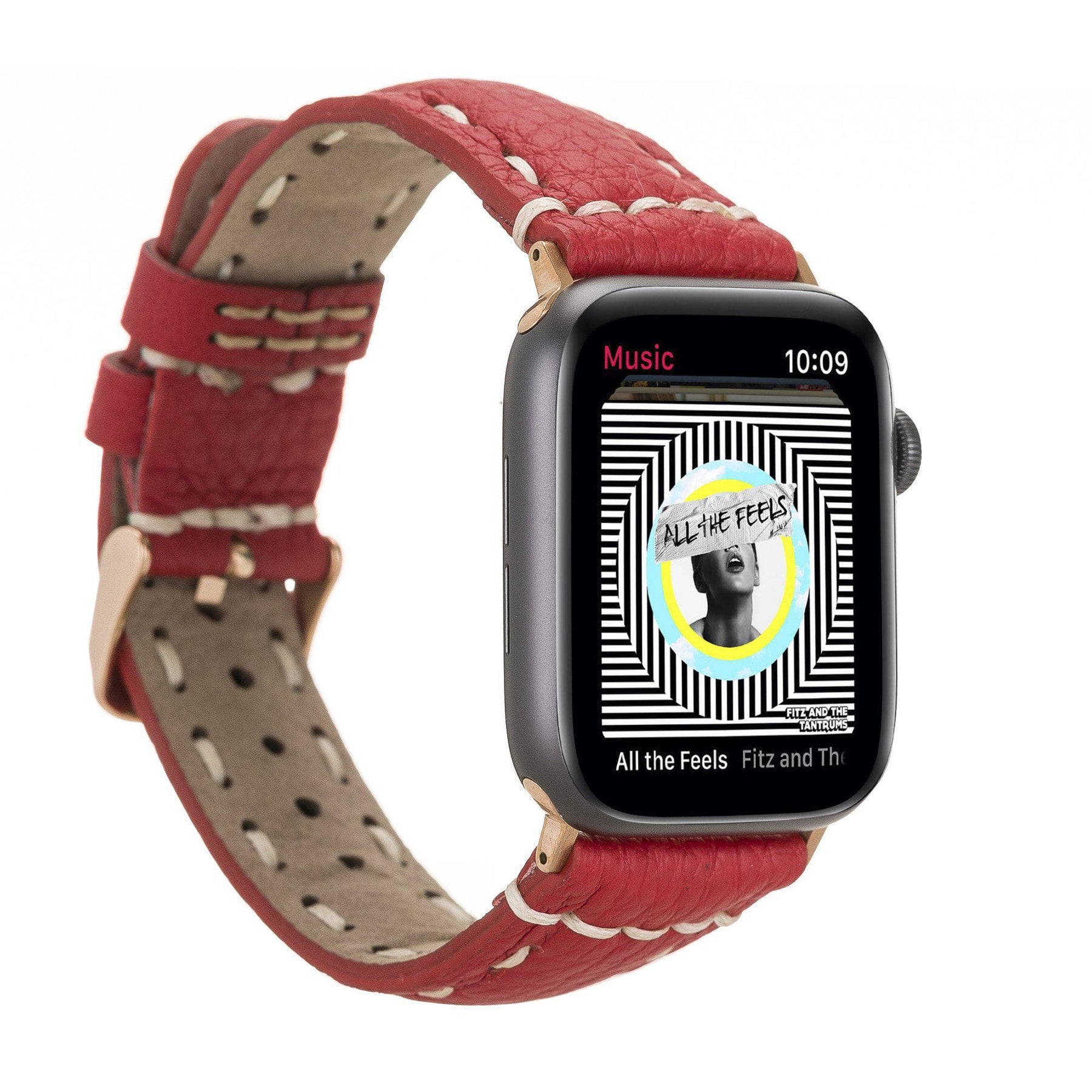 Apple Watch-bandje in klassieke stijl van echt leer