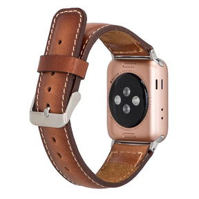 Apple Watch-bandje in klassieke stijl van echt leer