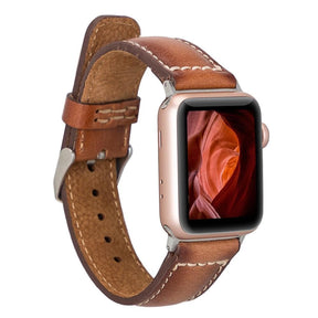 Apple Watch-bandje in klassieke stijl van echt leer