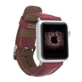 Apple Watch-bandje in klassieke stijl van echt leer