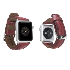 Apple Watch-bandje in klassieke stijl van echt leer