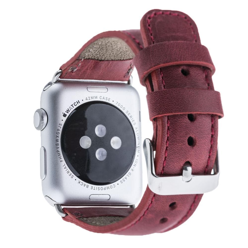 Apple Watch-bandje in klassieke stijl van echt leer