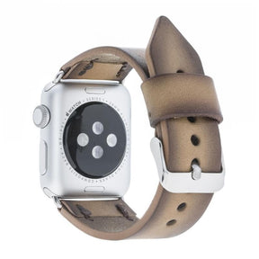 Apple Watch-bandje in klassieke stijl van echt leer