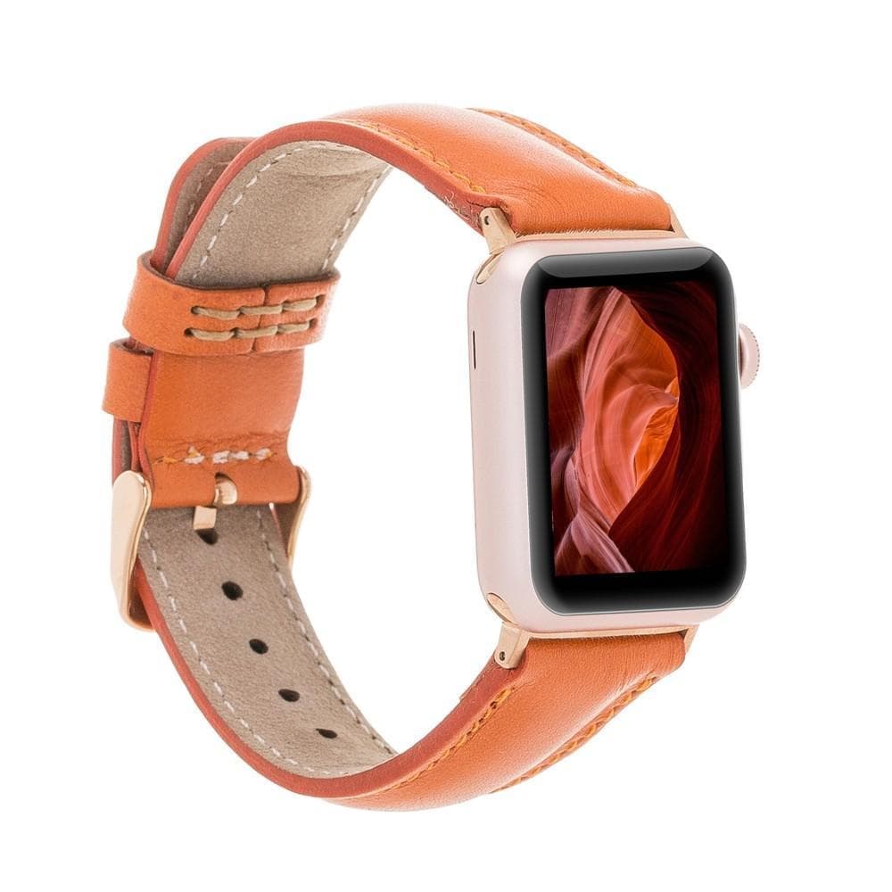 Apple Watch-bandje in klassieke stijl van echt leer