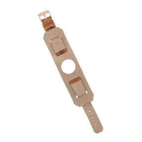Apple Watch-bandje van echt leer met manchet