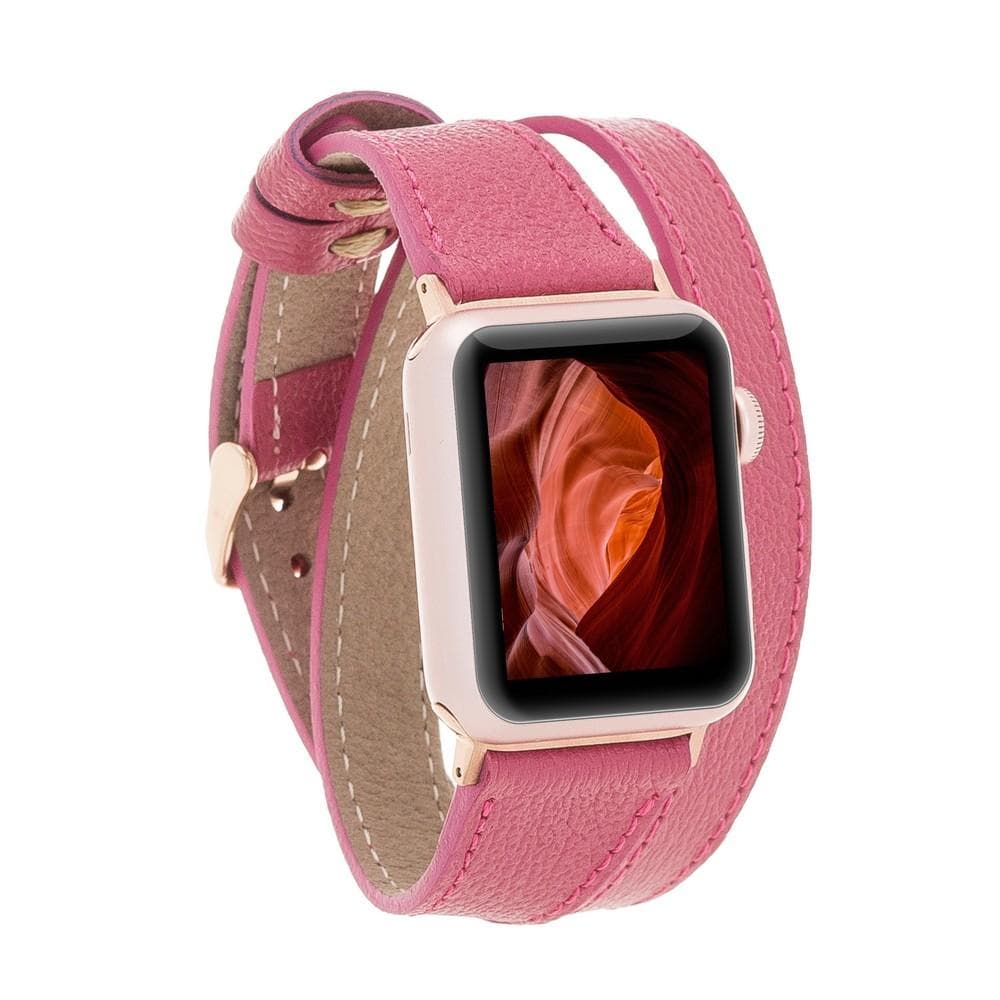 Apple Watch-bandje van echt leer in Double Tour-stijl - DT